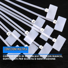 Carica l'immagine nel visualizzatore di Gallery, Glarks 200 Fascette Fermacavi in Nylon Autobloccanti da 15,2 cm, Etichette per Scrivere Con 3 Pennarelli e 288 Etichette