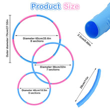 Carica l'immagine nel visualizzatore di Gallery, Hula Fitness Hoop per Bambini con 8 Parti, Diametro 70cm, 200g Portatile in Plastica Regolabile e Rimovibile, Hula Reife