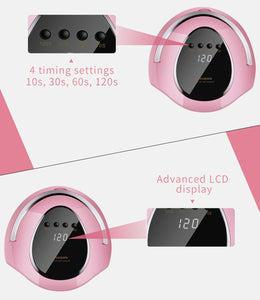 Soulpala 180W Lampada Unghie professionale UV LED 48pcs Luce UV LED per Gel Portatile Fornetto Unghie unghie Strumenti per Manicure/Pedicure 4 Timer Preimpostati,Sensore Automatico, Curare Rapidamente UV Gel