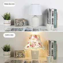 Carica l'immagine nel visualizzatore di Gallery, Paralume a frange retrò E27 antico 26x27x13 paralumi nostalgici in tessuto per lampade da tavolo, lampade da terra, lamp