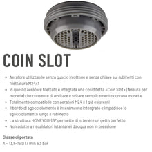 Carica l'immagine nel visualizzatore di Gallery, Aeratore Rompigetto Coin Slot 24x1 mm 3 Pezzi, per Rubinetti a Scomparsa - Rompigetto Filtro Filtrino