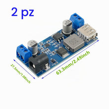Carica l'immagine nel visualizzatore di Gallery, RUNCCI-YUN DC 6V 9V 12V 24V to DC 5V 5A Convertitore Buck USB Module 9V-36V Step Down to DC 5V Transformer Dual Output V