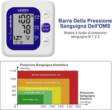 Carica l'immagine nel visualizzatore di Gallery, Gpzon B26 Misuratore di Pressione Braccio bracciale Macchina per polsini BP, Accurato kit automatico per alta pressione 