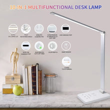 Carica l'immagine nel visualizzatore di Gallery, Lampada da Scrivania LED con Ricarica Wireless, lampada da tavolo con Luce Dimmerabile,10 livelli di luminosità 5 modali