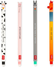 Carica l'immagine nel visualizzatore di Gallery, Legami - Set di 4 Penne Gel Cancellabili - Farm Sweet Farm
