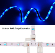Carica l'immagine nel visualizzatore di Gallery, Amefil Connettori per strisce LED – 4 pin senza saldatura Gapless RGB L Splitter ad angolo retto e connettori a T per st