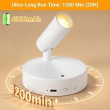 Carica l'immagine nel visualizzatore di Gallery, Dehobo Faretto LED Wireless Ricaricabile da 4000 mAh – Lampada da Parete Ricaricabile Per Interni con Tre Colori, Lumino