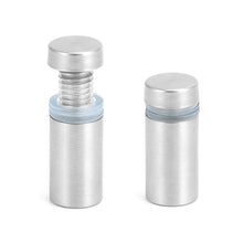 Carica l'immagine nel visualizzatore di Gallery, QWORK® 40 Pezzi Distanziali per Targhe in Acciaio Inox - 12x25mm - Distanziatori per Vetro con Imbottitura per Insegne, 