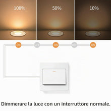 Carica l'immagine nel visualizzatore di Gallery, 6x aretti LED da Incasso per Cartongesso Dimmerabili Orientabili 6W,Bianco Caldo 3000K 500LM Faretti Led Soffitto Incass