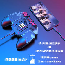 Carica l'immagine nel visualizzatore di Gallery, Mobile Controller con Fan Ventola Raffreddamento, Smartphone Trigger 6 Finger L1 R1 L2 R2 per PUBG COD Telefono Cellular