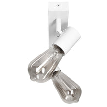 Carica l'immagine nel visualizzatore di Gallery, Faretti LED da Soffitto Orientabili E27 Lampada da Soffitto con Binario a 2 Faretti Plafoniera per Interni Moderna per C