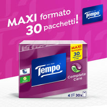 Carica l'immagine nel visualizzatore di Gallery, Tempo Fazzoletti di Carta Tascabili Complete Care con Balsamo, 30 Pacchetti