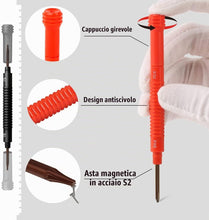 Carica l'immagine nel visualizzatore di Gallery, SHALL Set di 6 cacciaviti di precisione con custodia, 12 misure magnetiche, kit di strumenti di riparazione fai da te pe