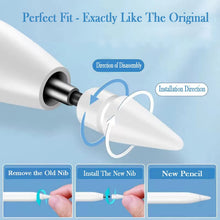 Carica l'immagine nel visualizzatore di Gallery, 5 Punte di Ricambio per Apple Pencil 1st e 2nd, Punta di Ricambio ad Alta Sensibilità e Penna di Controllo Preciso/Tips 