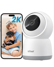 Carica l'immagine nel visualizzatore di Gallery, ieGeek 2K Telecamera WiFi Interno Supporta 2,4/5GHz, 3MP Videocamera Sorveglianza Esterno con Tracciamento Automatico e Rotazione a 360°, Visione Notturna, Audio Bidirezionale,Funziona con Alexa, SC1