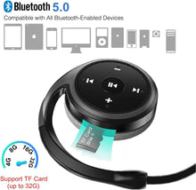 Carica l'immagine nel visualizzatore di Gallery, Cuffie Bluetooth 5.0 per sport, con supporto scheda TF e radio FM, CVC8.0, cancellazione del rumore, 12 ore di riproduzione per corsa, ciclismo, palestra