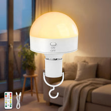 Carica l'immagine nel visualizzatore di Gallery, Kimjo E27 10 W Lampadina Ricaricabile con Telecomando USB, 3 Colori
