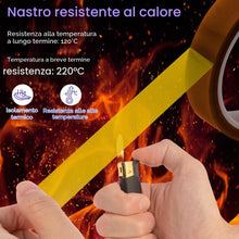 Carica l'immagine nel visualizzatore di Gallery, URAQT Nastro Termico, 2 rotoli Nastro adesivo resistente al Calore, 20mm x 33m Polyimide Tape Nastro, senza residui nast