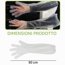 Carica l'immagine nel visualizzatore di Gallery, Guanti Monouso a Braccio Lungo,Guanti USA e Getta,Guanti Monouso Trasparenti,Guanti Lunghi in Plastica Veterinaria,Guant