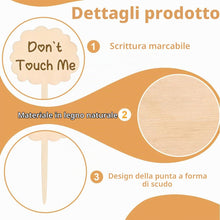Carica l'immagine nel visualizzatore di Gallery, Set di 30 Etichette per Piante in Legno - Cartellini per Orto e Giardino con Pennarello - Segnapante in Legno Naturale a