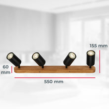 Carica l'immagine nel visualizzatore di Gallery, B.K.Licht - Lampada da soffitto, orientabile, attacco GU10, max. 9 W, plafoniera, lampada, lampada da soggiorno, lampada