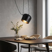 Carica l'immagine nel visualizzatore di Gallery, BARCELONA LED Lampada a Sospensione Moderna Nera Agos E27 in Alluminio Metallico, Lampadario Grande Classico Moderno Sti