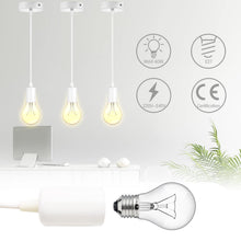 Carica l'immagine nel visualizzatore di Gallery, 2 pezzi Lampade Sospensione E27 in Metallo Portalampada con 100CM Cavo