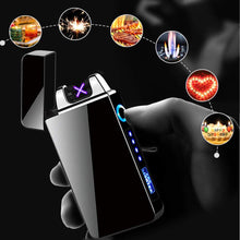 Carica l&#39;immagine nel visualizzatore di Gallery, Idee Regalo per Papà, Regali Festa del Papà, Accendino Elettrico, USB Accendino Elettronico Touchscreen Antivento Senza Fiamma Accendino Ricaricabile Accendino, Regali Uomini, Papà, Lui