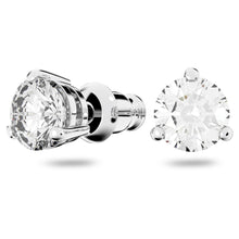 Carica l'immagine nel visualizzatore di Gallery, Swarovski Orecchini Solitaire, bianco, Placcatura rodio