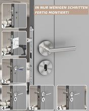 Carica l'immagine nel visualizzatore di Gallery, Maniglie Porte Interne, Maniglia Delle Porta Interna in Acciaio Inox Spazzolato Porte Interne del Camera la Forma di L M