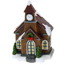 Carica l'immagine nel visualizzatore di Gallery, ToCi - Decorazione natalizia a forma di villaggio illuminato con 5 casette natalizie, illuminazione a LED colorata, deco