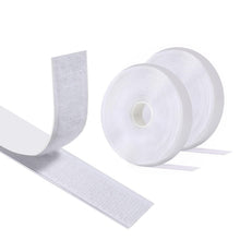 Carica l'immagine nel visualizzatore di Gallery, Vinabo Hook Loop Autoadesivo 5 m x 20 mm, Nastro a Strappo Adesivo Bianco