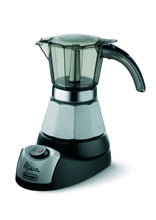 Carica l&#39;immagine nel visualizzatore di Gallery, De&#39;Longhi Alicia PLUS EMKM4.B Caffettiera Moka Elettrica 2-4 Tazze, 450 W, Nero/Argento