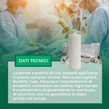Carica l'immagine nel visualizzatore di Gallery, Benda Elastica all'Ossido di Zinco Medicata, 5mt x 10 cm, Bendaggi Funzionali, Antinfiammatoria, Pronta all'uso, Non si 