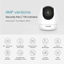 Carica l'immagine nel visualizzatore di Gallery, Tenda CP7 Telecamera WiFi Interno 4MP 360° Pan Tilt con Visione Notturna e Audio Bidirezionale, Rilevamento AI, Compatib