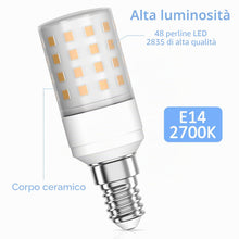 Carica l'immagine nel visualizzatore di Gallery, Klighten 4PCS Lampadina LED E14, Bianco Caldo 2700K, Lampadine a Incandescenza da 90W Equivalenti, 1050LM, Non Dimmerabi