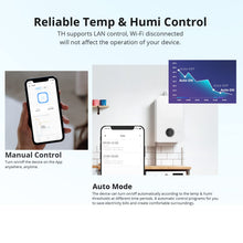 Carica l'immagine nel visualizzatore di Gallery, SONOFF THR316D TH Elite 16A Interruttore WiFi intelligente con schermo LCD per monitorare temperatura e umidità, control