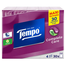 Carica l'immagine nel visualizzatore di Gallery, Tempo Fazzoletti di Carta Tascabili Complete Care con Balsamo, 30 Pacchetti