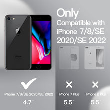 Carica l'immagine nel visualizzatore di Gallery, JETech Cover in Silicone per iPhone SE 3/2, iPhone 8/7, Nero