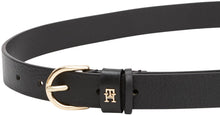 Carica l'immagine nel visualizzatore di Gallery, Tommy Hilfiger Donna Cintura Essential Effortless 2,5 cm Cintura in Pelle, Nero (Black), 80 cm