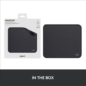 Logitech Mouse Pad - Studio Series, per Computer con Base in Gomma Antiscivolo, Scorrimento Facile, Resistente agli Schizzi, Materiali Durevoli, Portatile, Design Moderno - Grigio