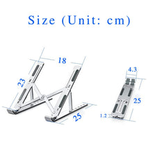 Carica l'immagine nel visualizzatore di Gallery, AiTodos® Supporto pc Portatile, Lega di Alluminio, Leggero, Antiscivolo, Portatile Pieghevole, Supporto per Laptop - Ventilazione e Dissipazione del Calore, Regolazione a 6 Marce - Laptop Stand