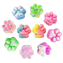 Carica l'immagine nel visualizzatore di Gallery, 10 Pezzi Mini Squishy Design Zampa di Gatto - Giocattoli Sensoriali Morbidi - Antistress per Bambini e Adulti, Colore Ca