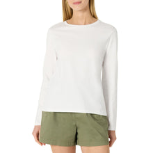 Carica l'immagine nel visualizzatore di Gallery, Amazon Essentials T-Shirt Girocollo a Maniche Lunghe da Donna, 100% Cotone, vestibilità Regolare, Bianca, L
