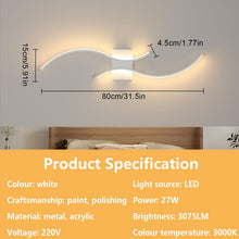 Carica l'immagine nel visualizzatore di Gallery, Comely Applique da Parete Interno LED, Lampada da Parete Bianco 27W 3000K
