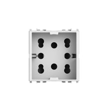 Carica l'immagine nel visualizzatore di Gallery, 4Box 4B.V14.H21, Side, Presa da Incasso Multistandard 1 Schuko + 2 Bipasso, Compatibile con Vimar Plana, 250 V, Bianca