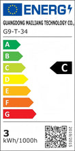 Carica l'immagine nel visualizzatore di Gallery, 3W G9 Lampadine Led Dimmerabili, Classe Energetica C, 34 Led 480Lm Bianco Caldo 2700K, Equivalenti A 50W Alogene, AC 220
