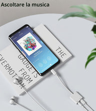 Carica l'immagine nel visualizzatore di Gallery, Adattatore USB C a Jack Auricolare Cavo(2 in 1) Auricolare 3.5mm Audio Cuffia Caricabatterie USB-C Compatibile per Samsu