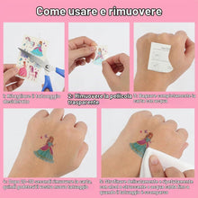 Carica l'immagine nel visualizzatore di Gallery, AOOWU Tatuaggi per Bambini, 500+Tatuaggi Temporanei Stickers, Adesivi Tatuaggi Set Temporanei de Unicorno Dinosauro Sire