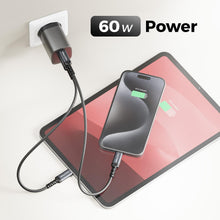 Carica l'immagine nel visualizzatore di Gallery, deleyCON 1,5m USB C Ricarica (60W Ricarica Rapida) PD3.0 PPS USB-C a USB-C per iPhone 17 16 15 Pro Max Air Galaxy A16 A5